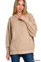 Womens Brushed Melange Hacci Oversized Sweater