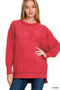 Womens Brushed Melange Hacci Oversized Sweater