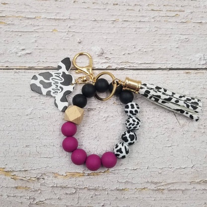 Cow & Leopard Bangle Keychain Mama Bracelet - 3 Color